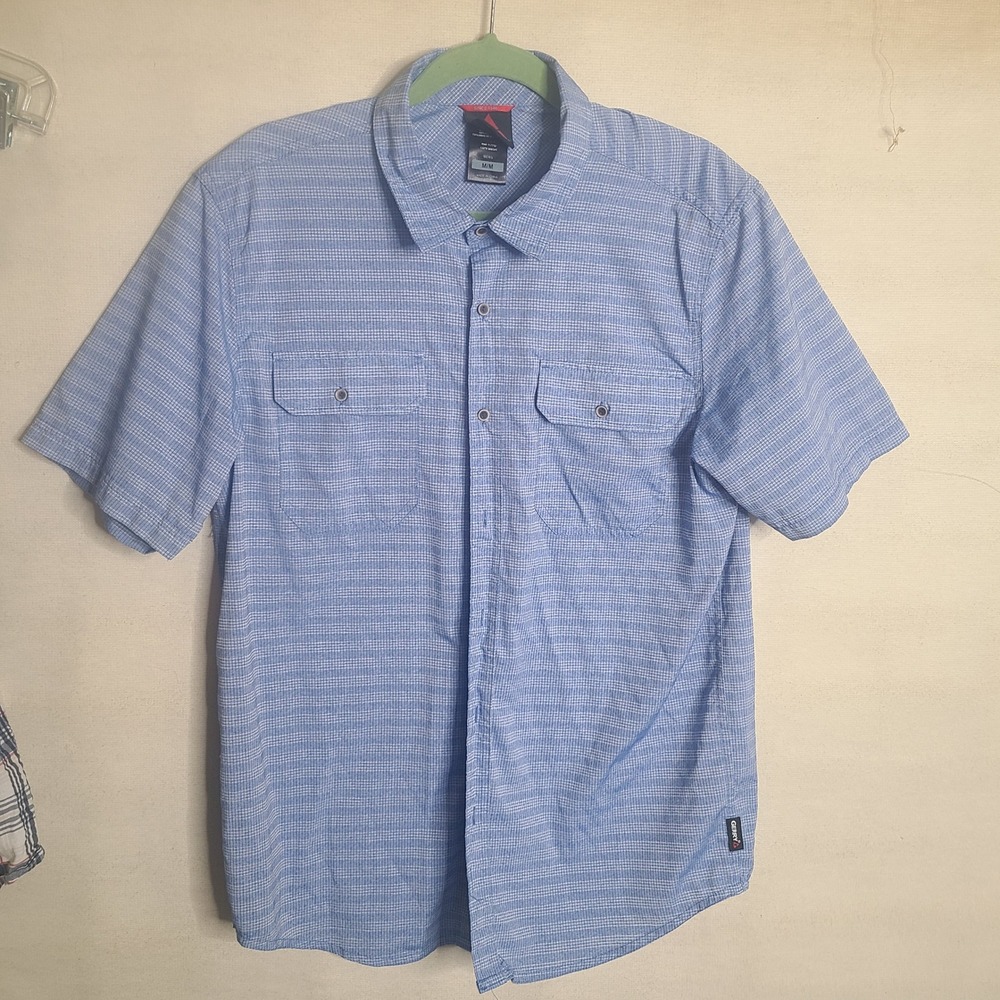 Gerry's Men's Short Sleeve Button Up Shirt Med  Outdoor Casual Plaid